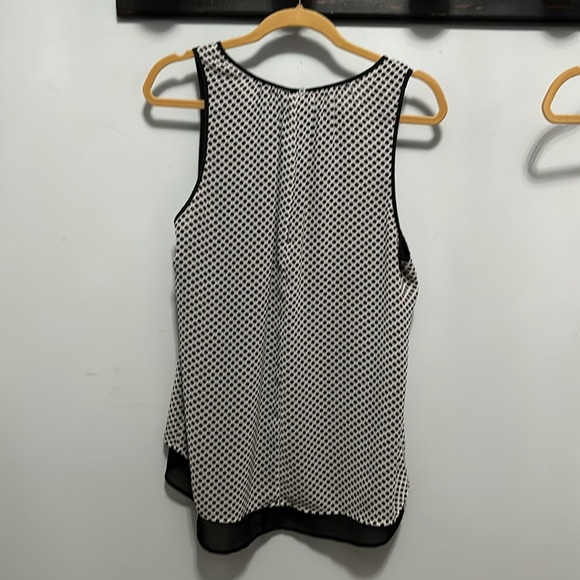 Daniel Rainn size large polka dot blouse layered sheer top - Picture 4 of 8